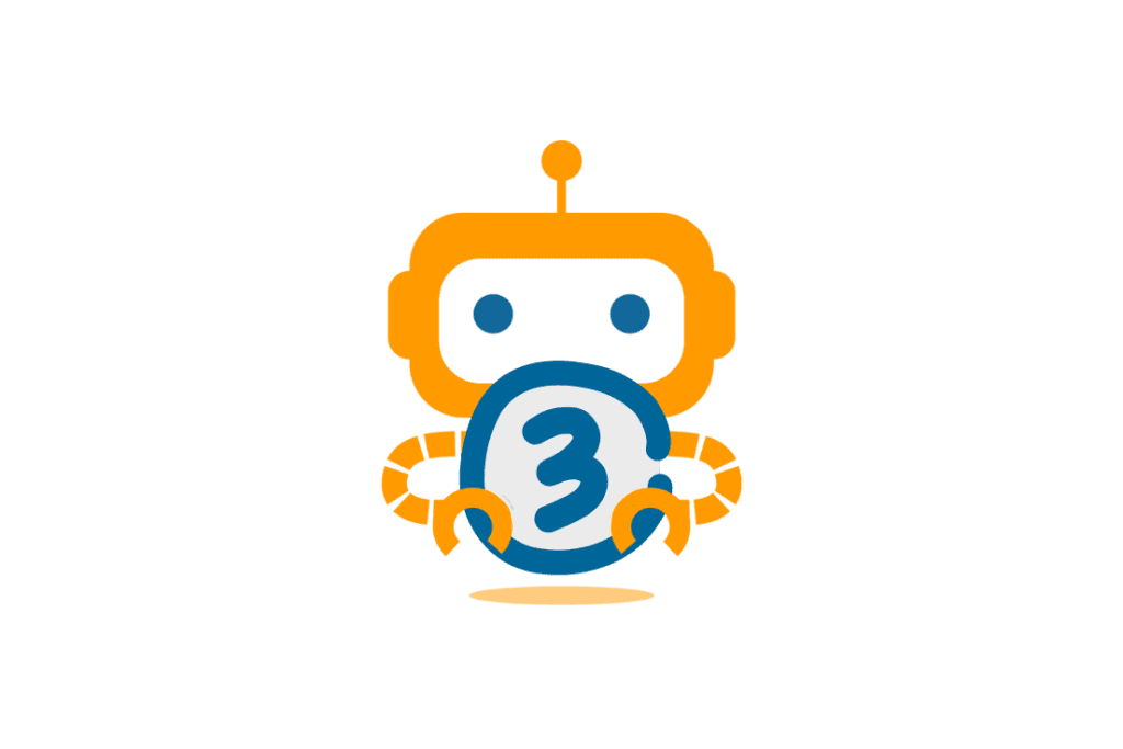 A cartoon robot, Aiva holding the number "3," symbolizing a three-year provider reappointment cycle.
