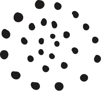 A firework design with dots