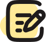 Note icon with pencil on a yellow background.